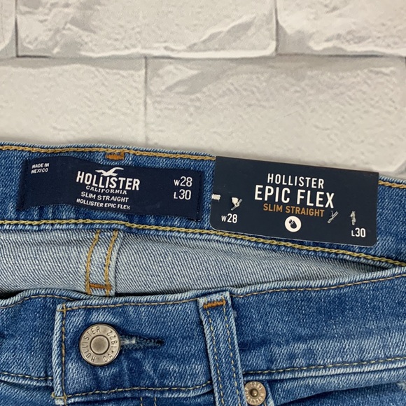 Hollister Epic Flex Slim Straight Jeans. Sz 28. New! NWT - Picture 9 of 15